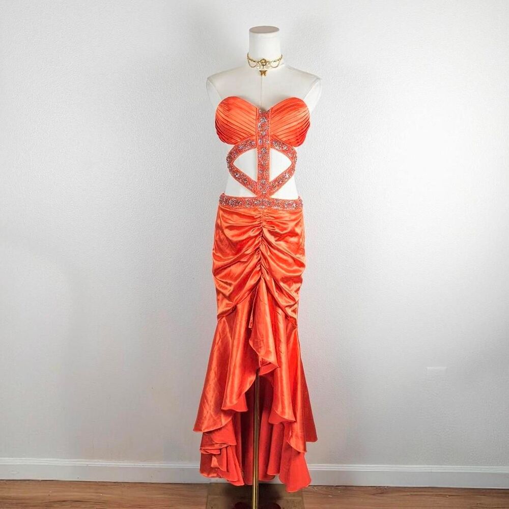 Y2K Beaded Rhinestone Cutout Fairy Dress